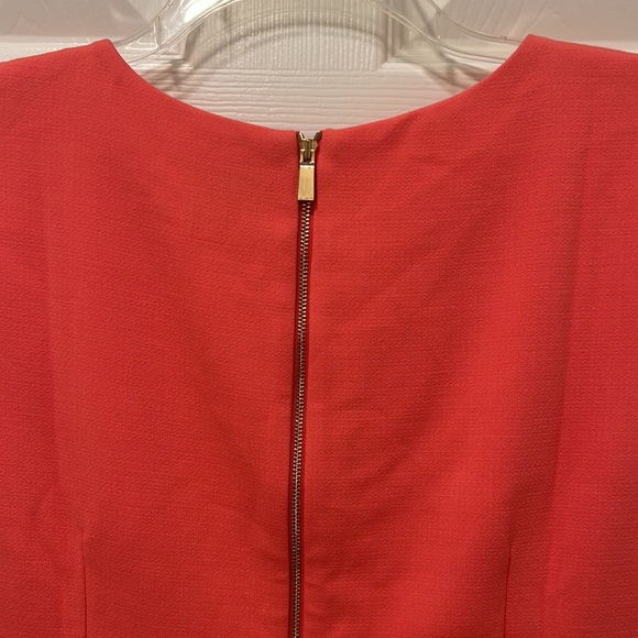 Vince Camuto NWT Cap Sleeve Orange Coral Dress w/ Rhinestones- Size 12 - Picture 7 of 7